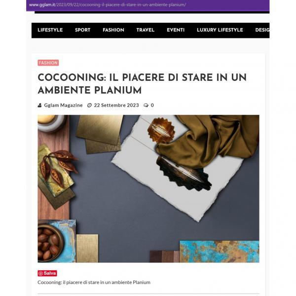 Cocooning: il piacere di stare in un ambiente Planium - Gglam.it