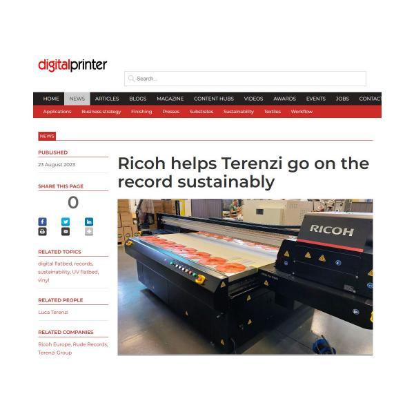 NEWS Ricoh helps Terenzi go on the record sustainably